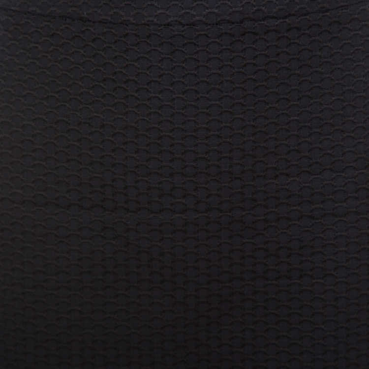 Pre Owned Armani Collezioni Navy Blue Textured Satin Trim Detail Tailored Skirt Suit S