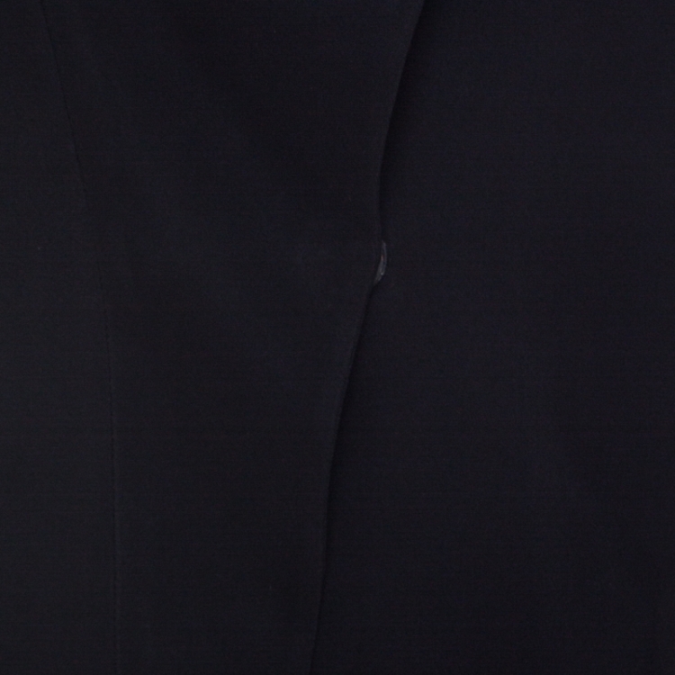 Pre Owned Armani Collezioni Black Wool Blend Crossover Lapel Blazer M 