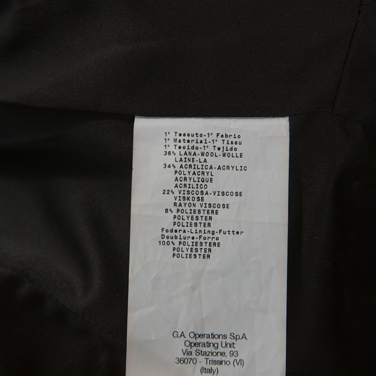 Pre Owned Armani Collezioni Black Lurex Tweed Blazer M
