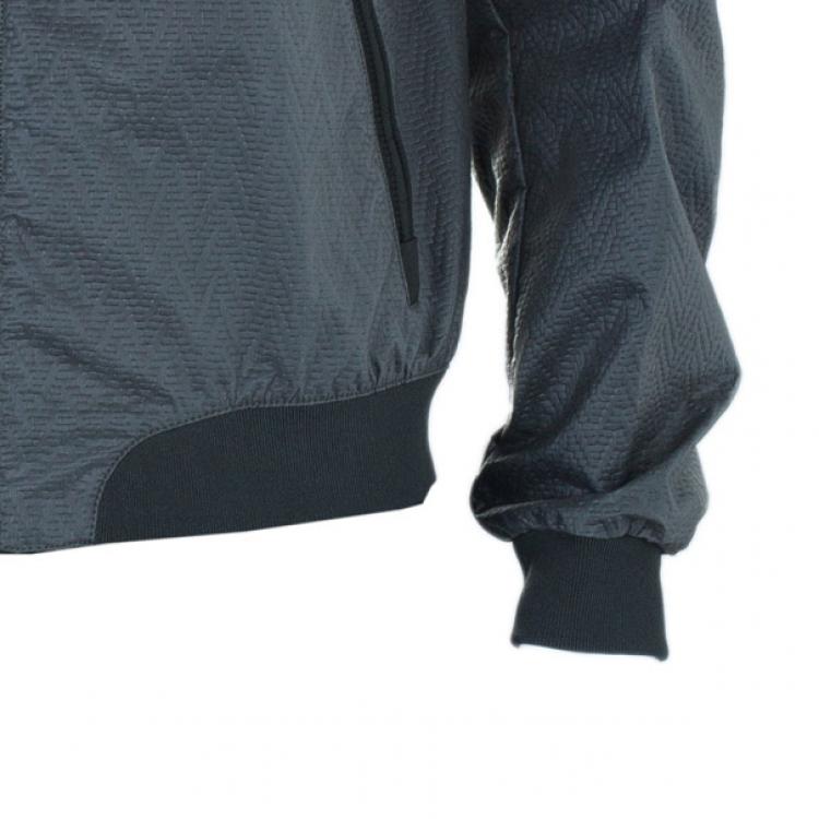 Pre Owned Armani Collezioni Men's Olive Green Technical Zip Front Jacket L