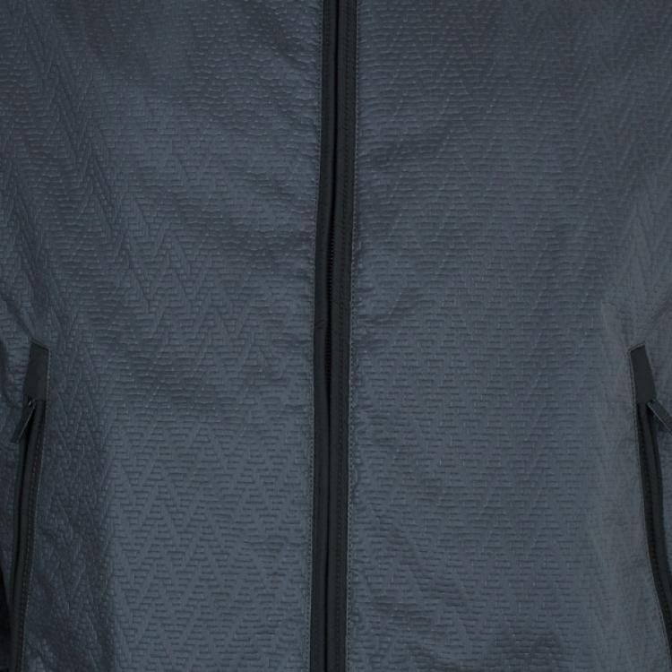 Pre Owned Armani Collezioni Men's Olive Green Technical Zip Front Jacket L