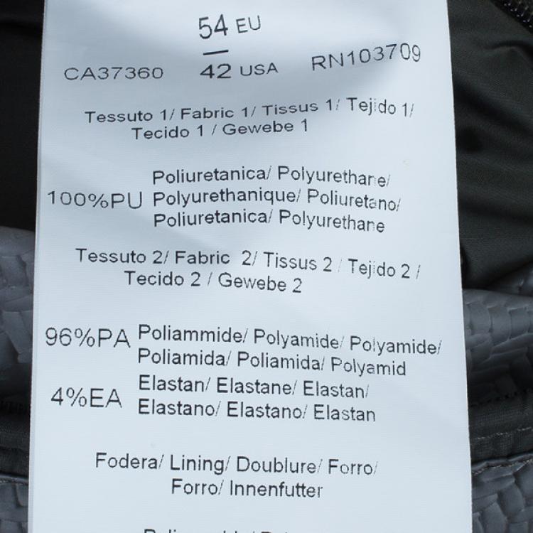 Pre Owned Armani Collezioni Men's Olive Green Technical Zip Front Jacket L