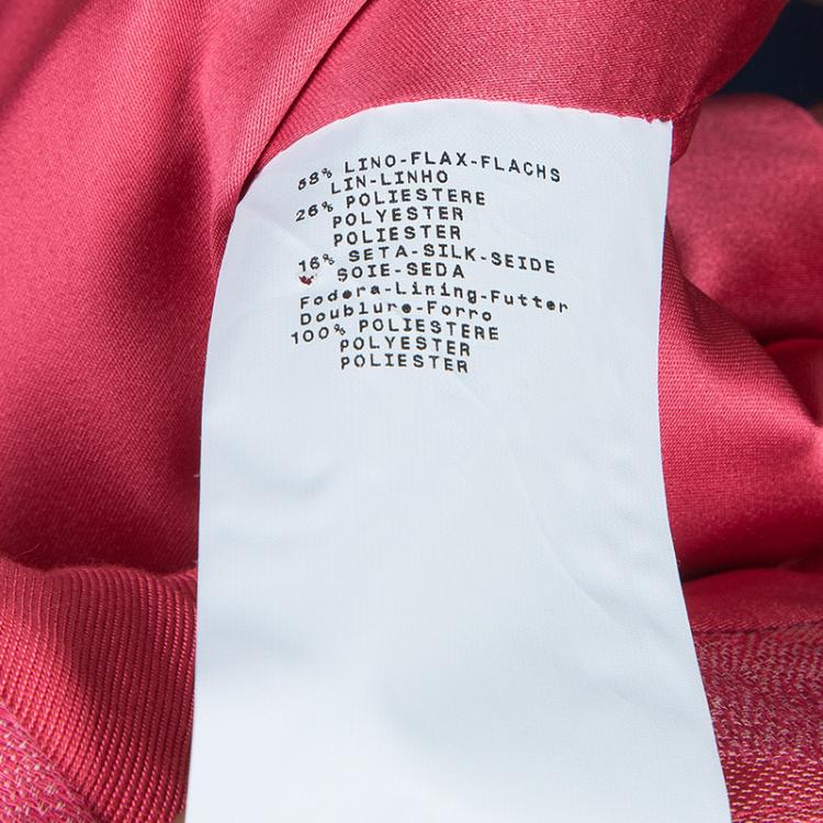 Pre Owned Armani Collezioni Red Braid Trim Blazer M