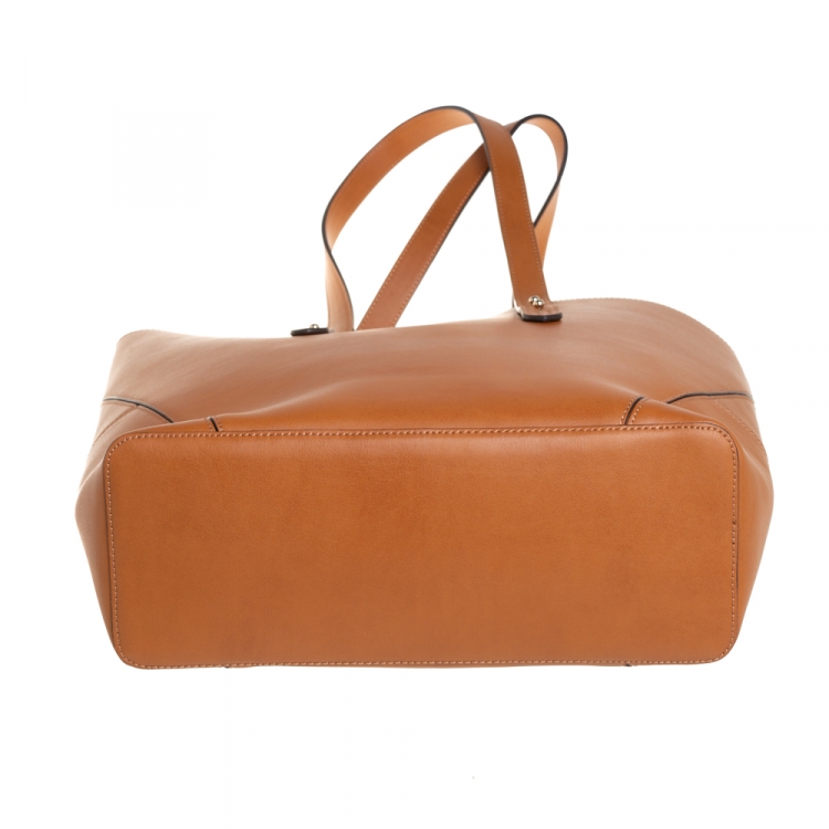 Pre Owned Aspinal of London Tan Leather Essential Shopper Tote