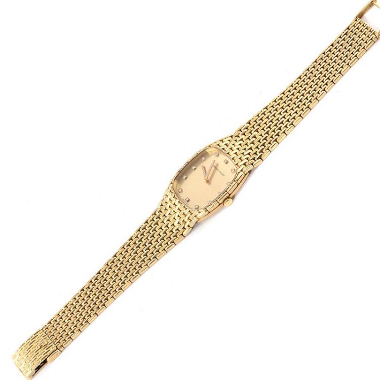 Pre Owned Audemars Piguet Gold Daimonds 18K Yellow Gold 40154 Women's Wristwatch 27x32 MM