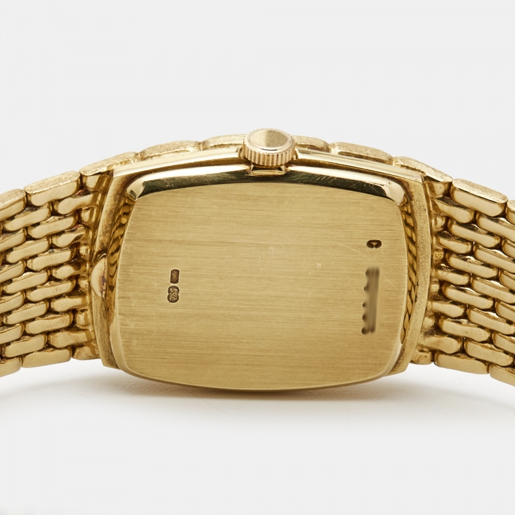 Pre Owned Audemars Piguet Champagne Diamond 18K Yellow Gold Women's Wristwatch 21 mm