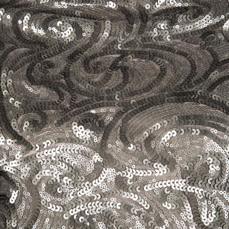 Pre Owned Badgley Mischka Collection Dull Gold Sequin Embellished Cowl Neck Blouson Gown S 