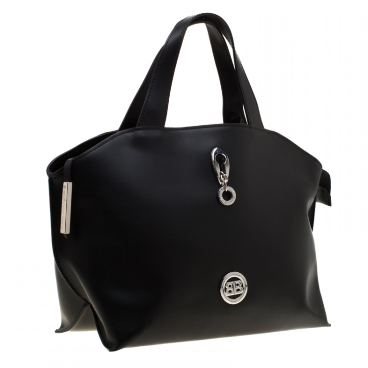 Pre Owned Baldinini Black Leather Tote
