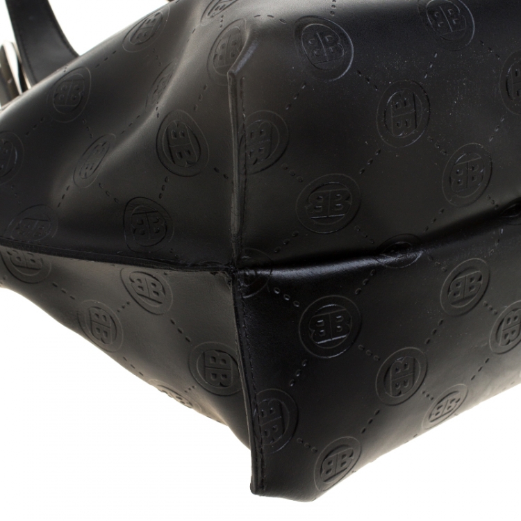 Pre Owned Baldinini Black Leather Tote