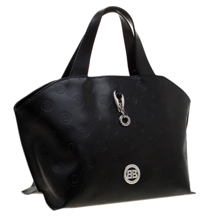Pre Owned Baldinini Black Leather Tote