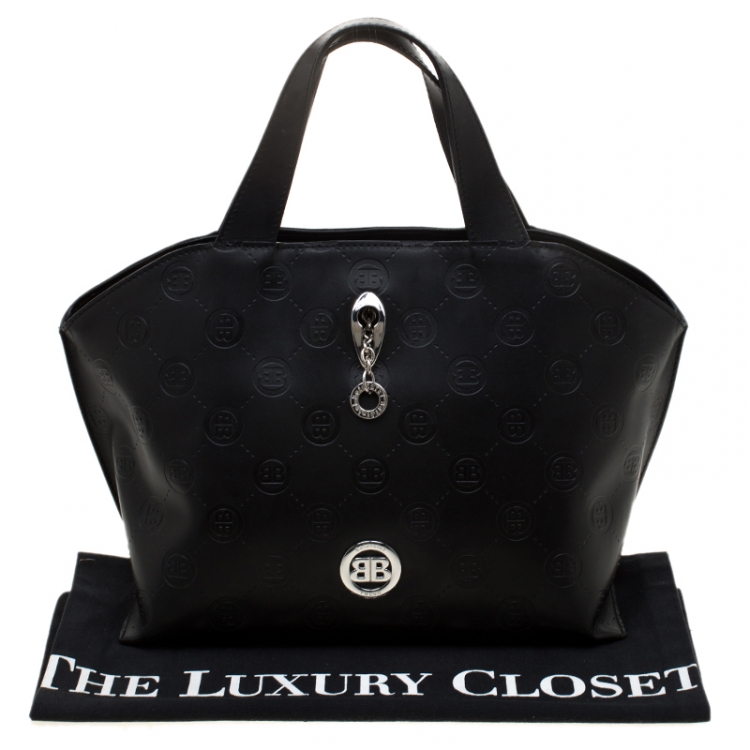 Pre Owned Baldinini Black Leather Tote