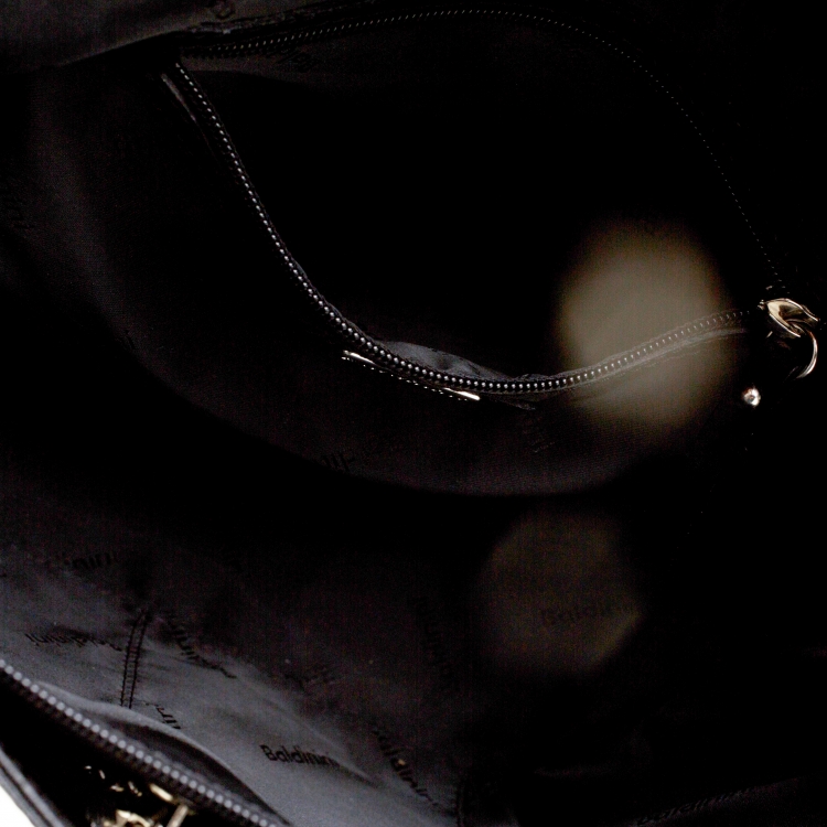 Pre Owned Baldinini Black Leather Tote