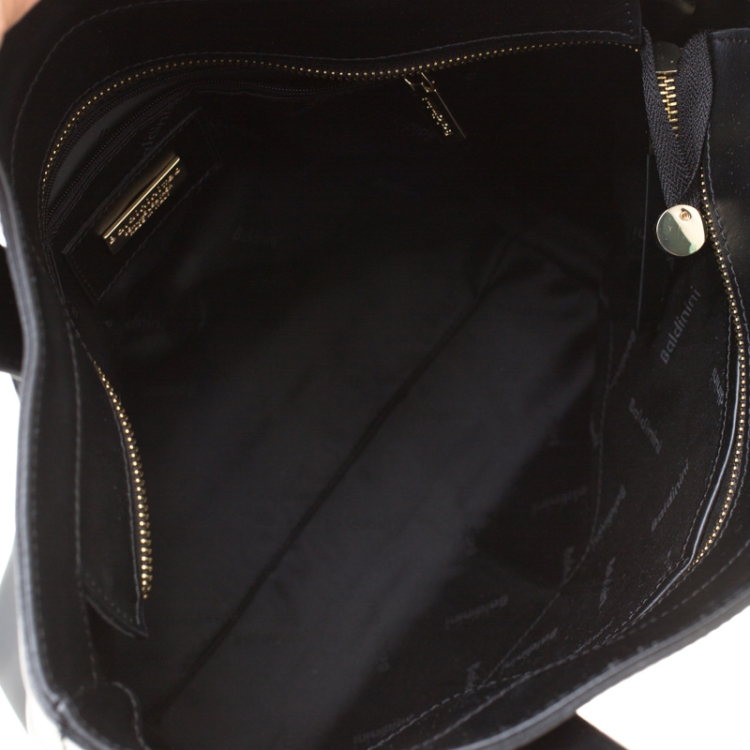 Pre Owned Baldinini Black Leather Tote 