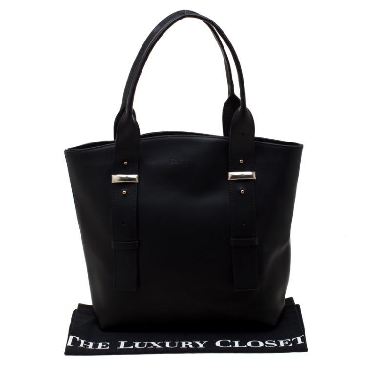 Pre Owned Baldinini Black Leather Tote 