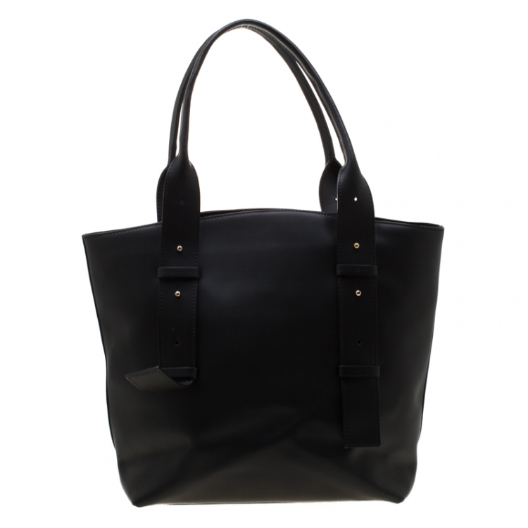 Pre Owned Baldinini Black Leather Tote 