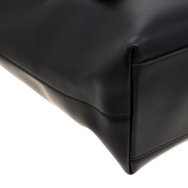 Pre Owned Baldinini Black Leather Tote 