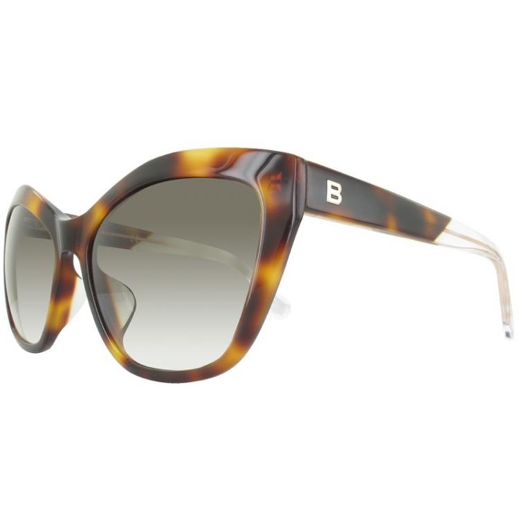 Pre Owned Balenciaga Blonde Havana/Gradient Green BA0047F Cat Eye Sunglasses
