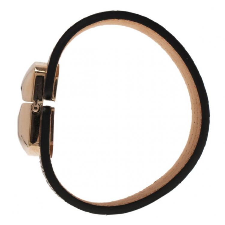 Pre Owned Balenciaga Python Padlock Bracelet 18CM