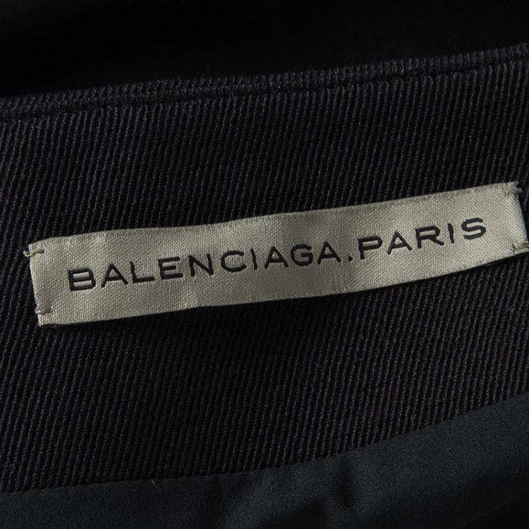 Pre Owned Balenciaga Black Tailored Pencil Skirt M