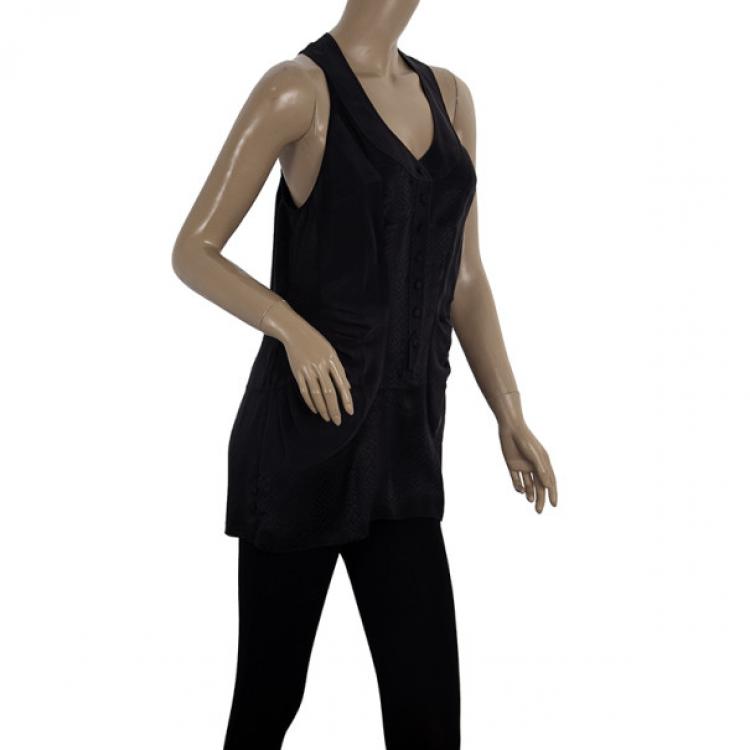 Pre Owned Balenciaga Silk Sleeveless Top S