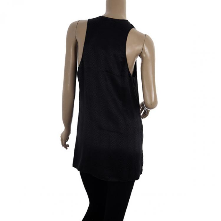Pre Owned Balenciaga Silk Sleeveless Top S
