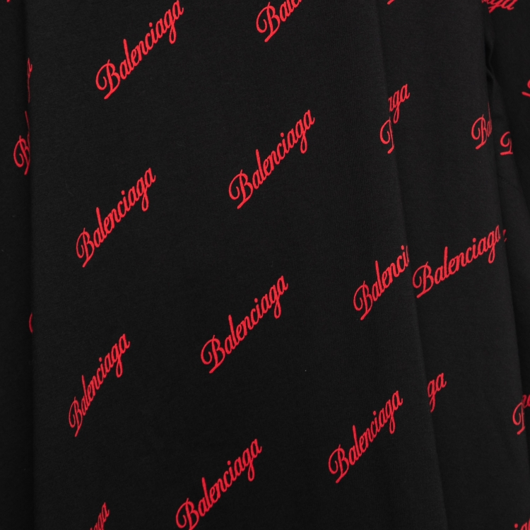 Pre Owned Balenciaga Black Cotton Oversize Dress XS