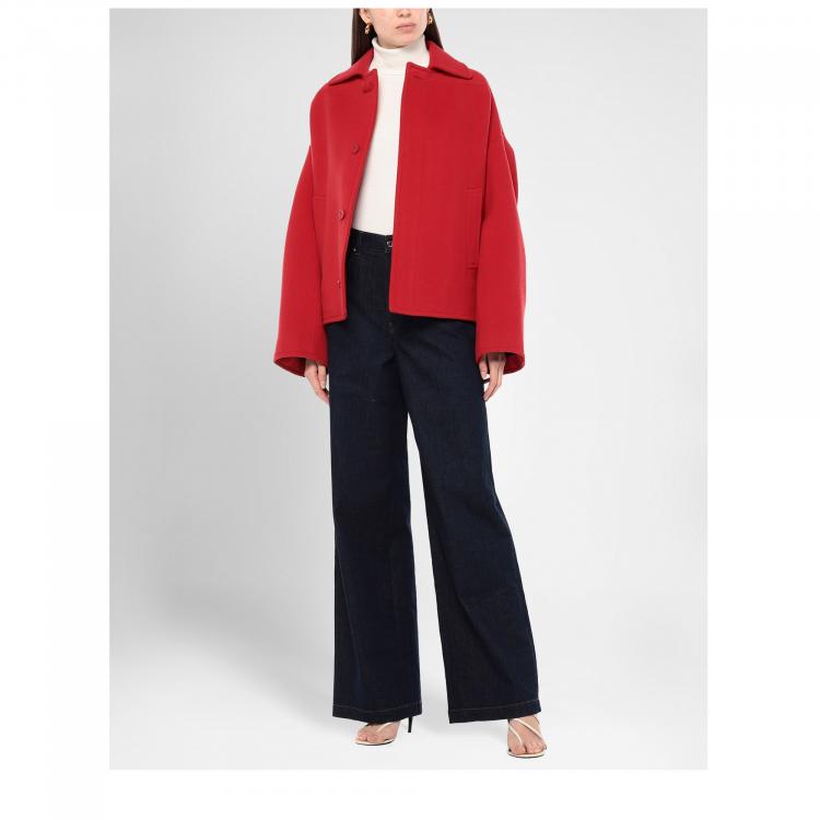 Pre Owned Balenciaga Red Wool Coat 34