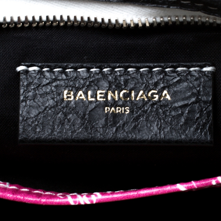 Pre Owned Balenciaga Multicoclor Leather Bazar NYC City Arena Clutch