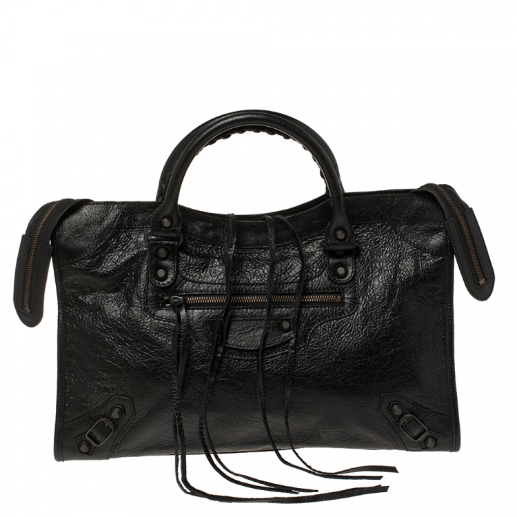Balenciaga Black Leather RH Classic City Bag Balenciaga