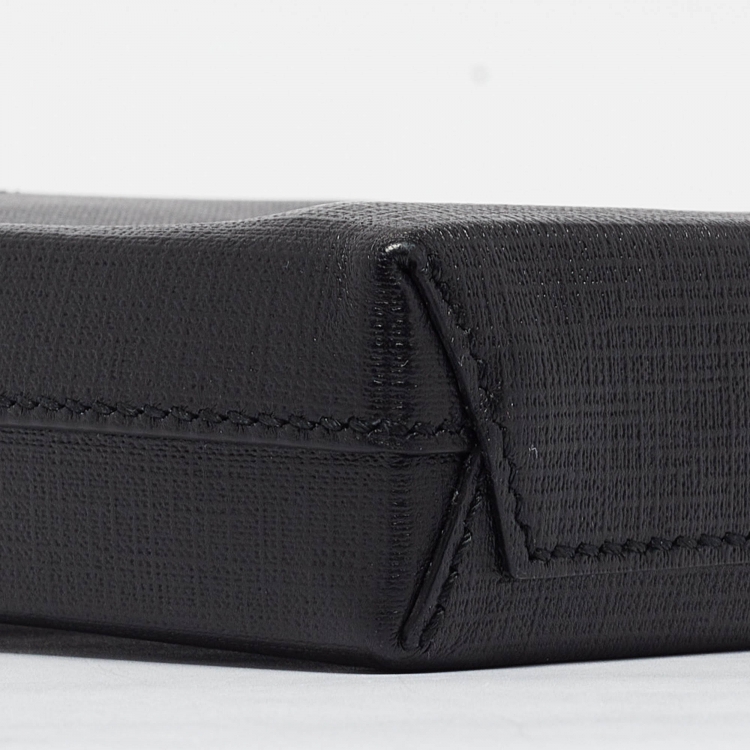 Pre Owned Balenciaga Black Leather Phone Holder Crossbody Bag