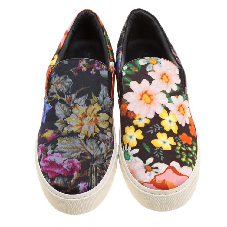 مملوكة مسبقًا Balenciaga Multicolor Floral Printed Fabric Slip On Sneakers Size 40