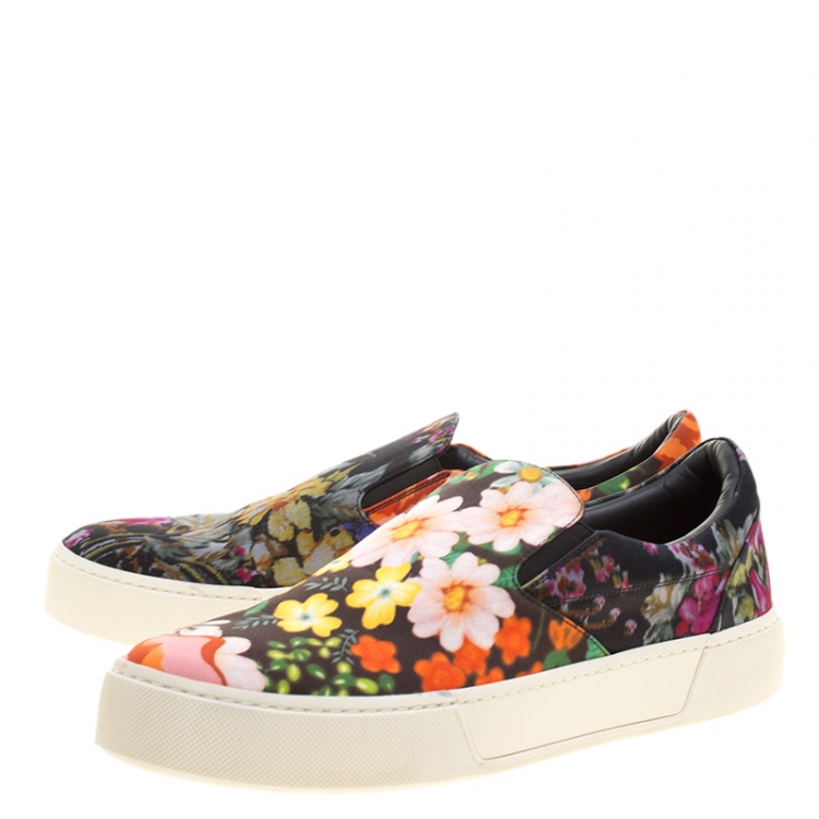 مملوكة مسبقًا Balenciaga Multicolor Floral Printed Fabric Slip On Sneakers Size 40