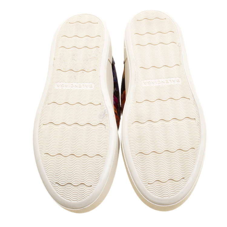 مملوكة مسبقًا Balenciaga Multicolor Floral Printed Fabric Slip On Sneakers Size 40
