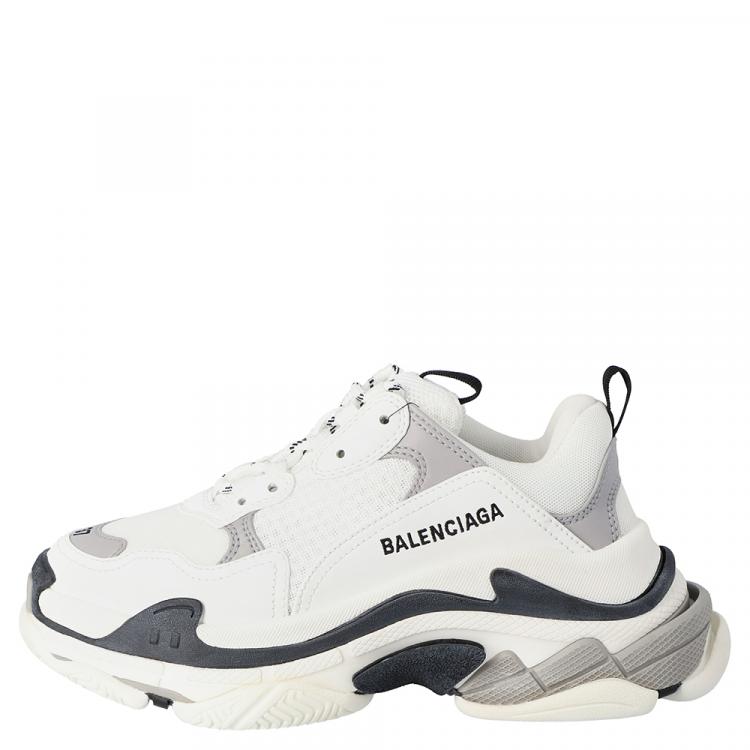 white and black balenciaga shoes