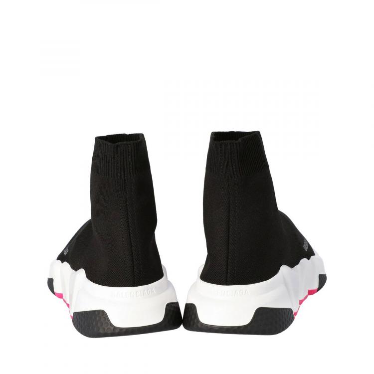 Pre Owned Balenciaga Black Speed Sneakers Size EU 35
