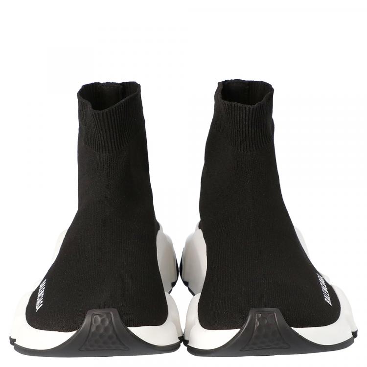 Pre Owned Balenciaga Black Speed Sneakers Size EU 37