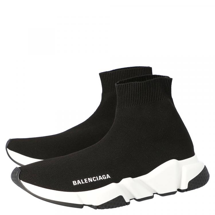 Pre Owned Balenciaga Black Speed Sneakers Size EU 37