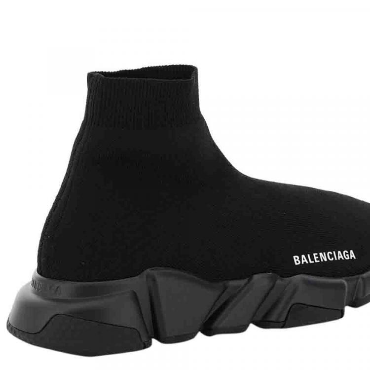 Pre Owned Balenciaga Black Speed Sneakers Size IT 36