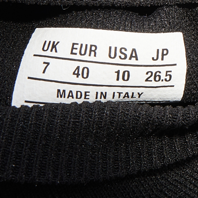Pre Owned Balenciaga Black Knit Fabric Speed Trainer Clear Sole High Top Sneakers Size 40