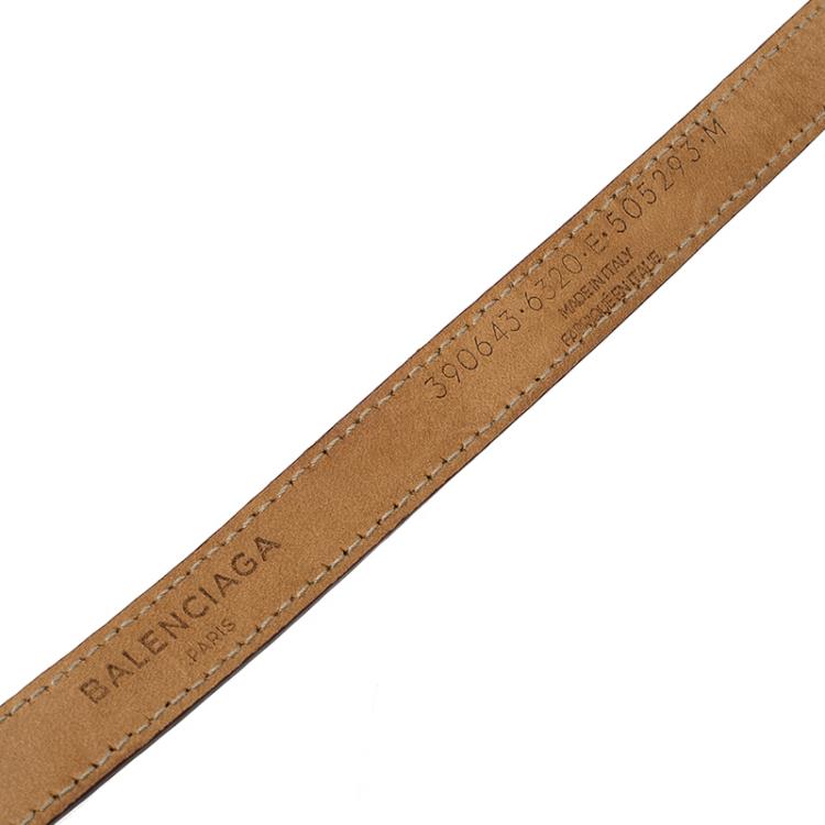 Pre Owned Balenciaga Ligne Classic Burgundy Leather Gold Tone Wrap Bracelet