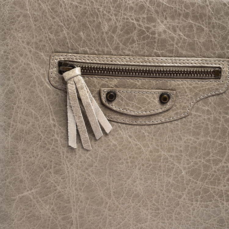 Pre Owned Balenciaga Dark Beige Leather iPad Cover
