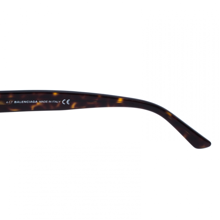 Pre Owned Balenciaga Brown Tortoise Gradient Logomania Cateye Sunglasses