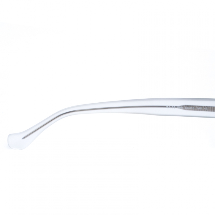 Pre Owned Balenciaga White/Brown BA 65 58B Cateye Sunglasses