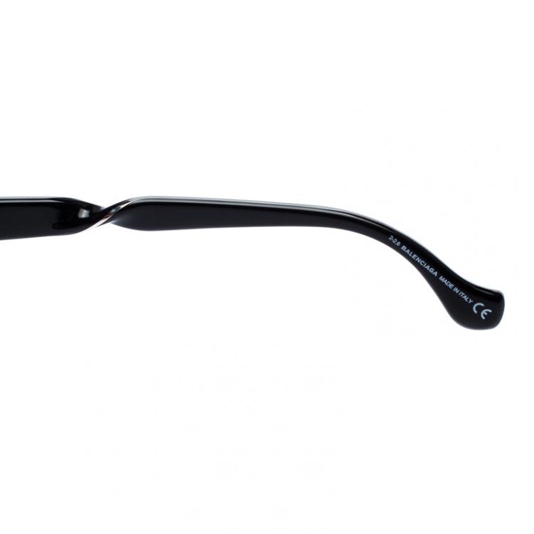 Pre Owned Balenciaga Black Gradient Twisted Temple Cat Eye Sunglasses