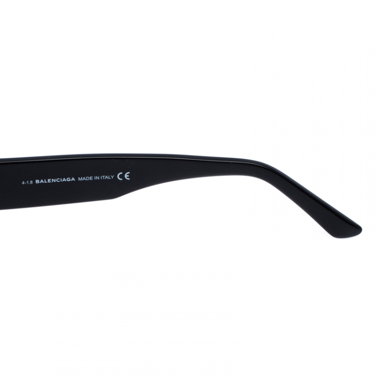 Pre Owned Balenciaga Black Logomania Oval Sunglasses
