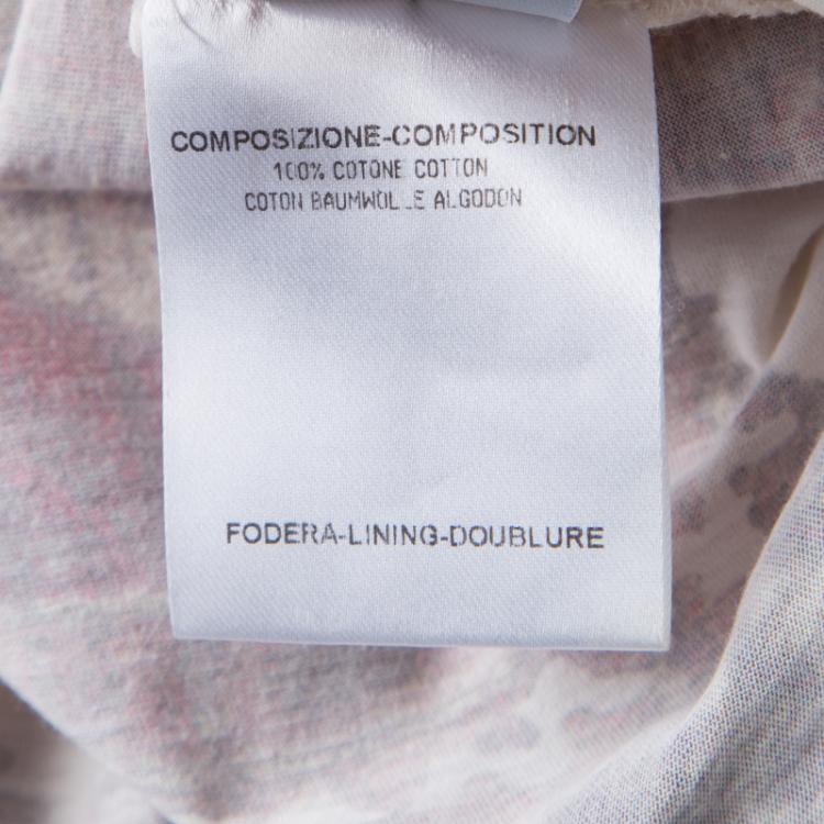 Pre Owned Balenciaga Cream Logo Print Jersey Camisole M