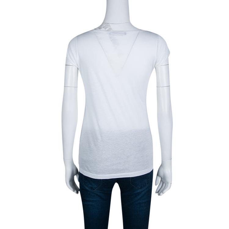 Pre Owned Balenciaga White 1960s Bride Print T-Shirt S