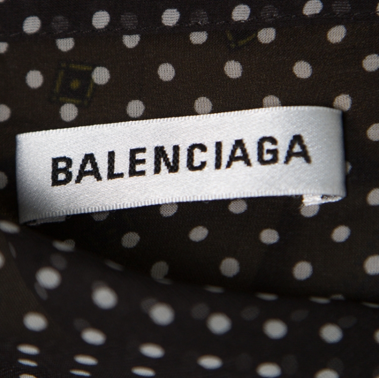 Pre Owned Balenciaga Multicolor Printed Layered Kaftan Dress M