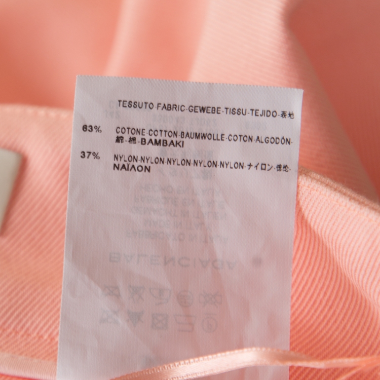 Pre Owned Balenciaga Pink Box Pleat Detail Mini Skirt M
