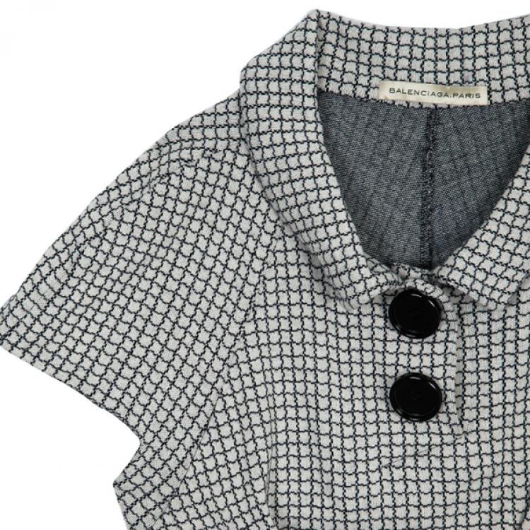 Pre Owned Balenciaga Monochrome Tie Top M